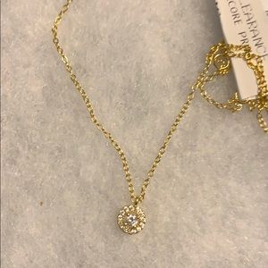 Aqua 18K gold plated sterling silver 18k yellow gold plated necklace